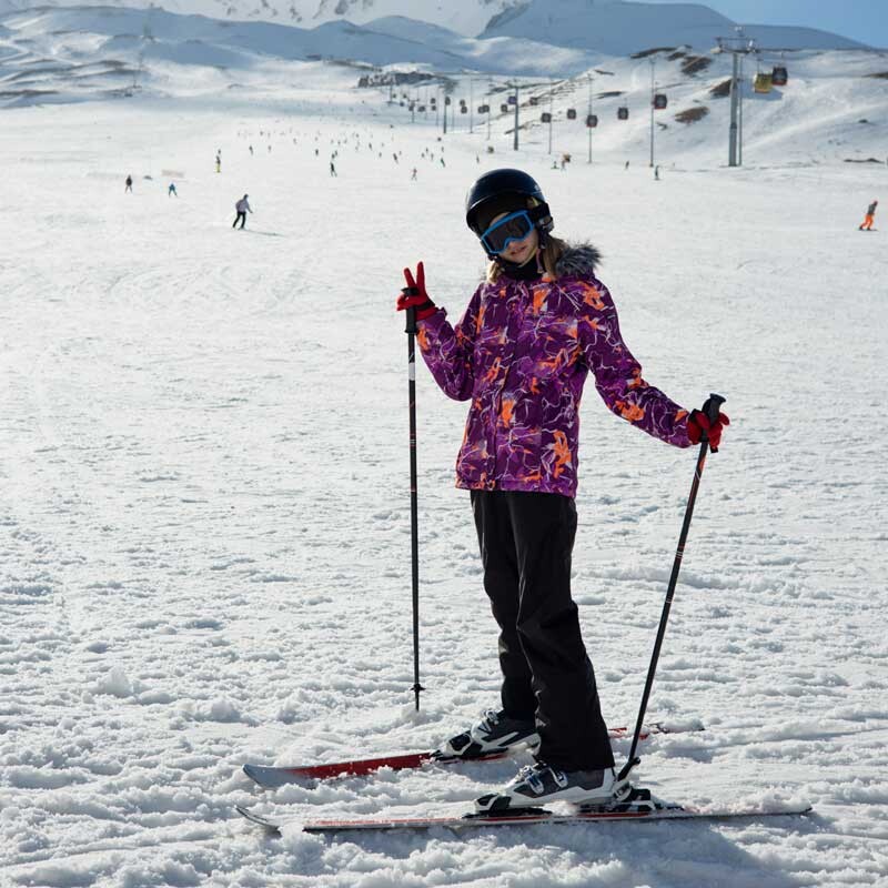 girl-in-a-ski-suit-cabin-rental-in-Arizona